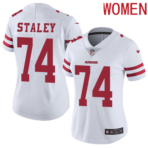 2019 Women San Francisco 49ers #74 Staley white Nike Vapor Untouchable Limited NFL Jersey